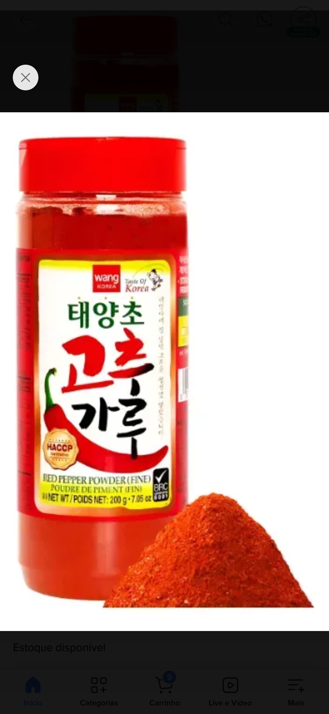 Pimenta em Pó