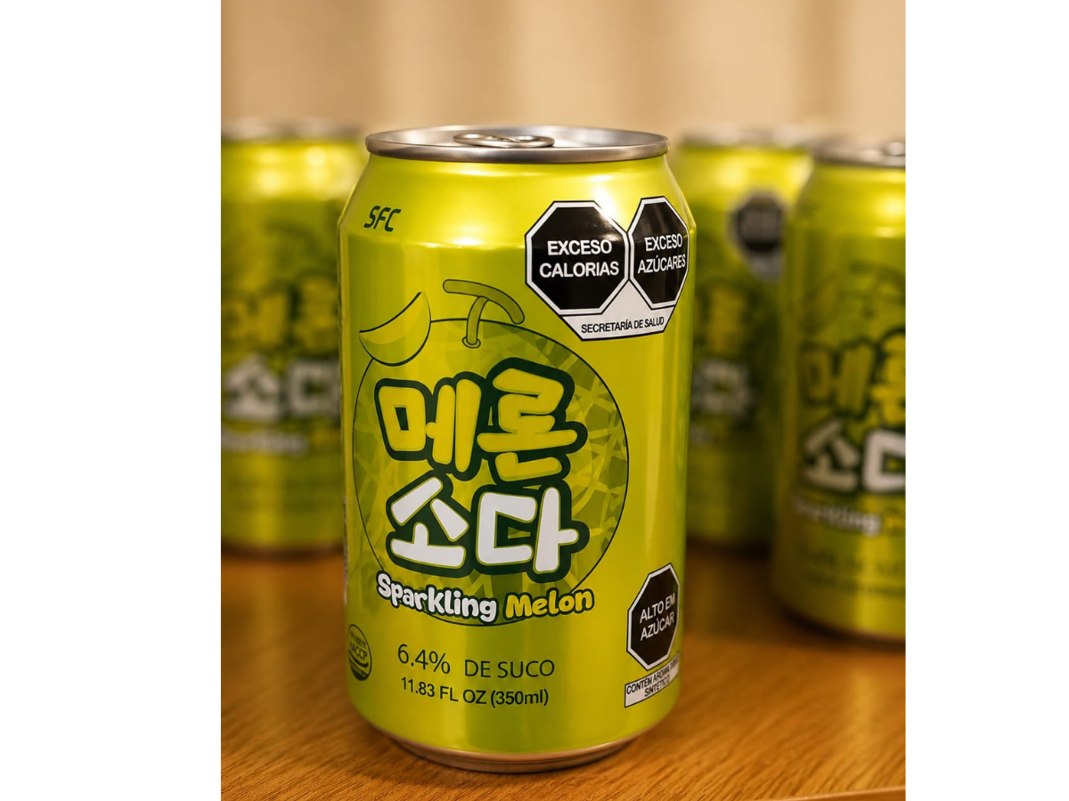 Suco gaseificado coreano Melão